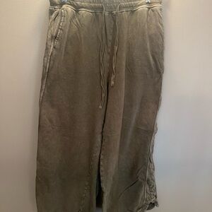 easel Olive Green Boot Cut Drawstring Pants